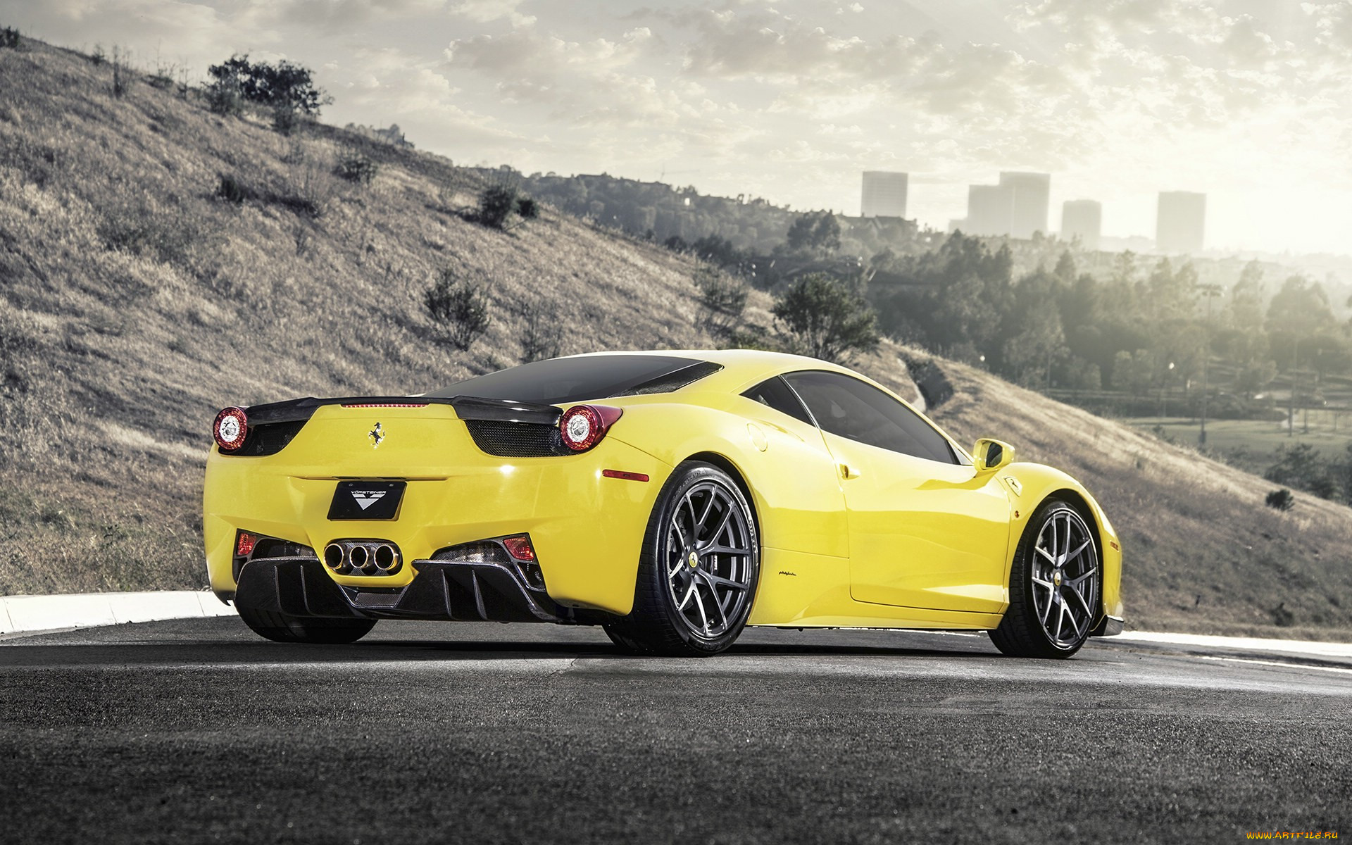 , ferrari, supercar, 458, yellow